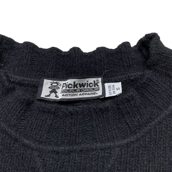 Vintage 90s black wool knit vest - Picture 4 of 5